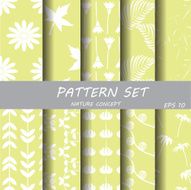 Blue and nature pattern set N5