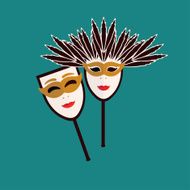 Carnival masks Venice Icon N4