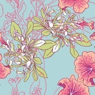 Seamless floral background with peonies N11