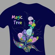 Magic tree - vector print for t-shirt