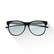 Flat eyeglasses vector illustration isolated on white