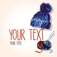 Set of images for the design knitted cap