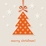 Card with Christmas tree tag