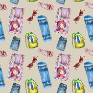 Seamless pattern with summer clothes N6