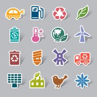 Environmental Protection Color Icon Label