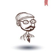 hipster style hand drawn illustration N37