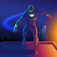 Superhero Vector illustration on a background N3