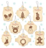 Christmas tag labels