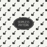 Vector seamless pattern with vintage hipster gentleman smoking pipe