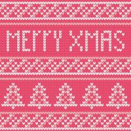 Knitted norwegian ornament with xmas greeting