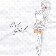 Cute Hipster Fashion Girl N7