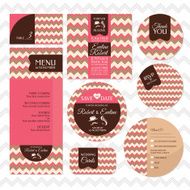 Set of retro wedding cards N8