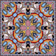 silk neck scarf or kerchief square pattern design N105