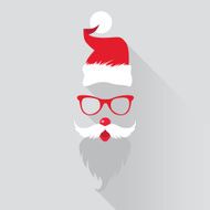 Christmas Retro Santa Card - in vector N2