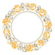 Gzhel style circle frame N2