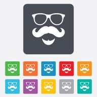 Mustache and Glasses sign icon Hipster symbol N25