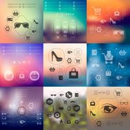 fashion infographic with unfocused background N111