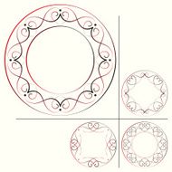 set of retro frames vector illustration