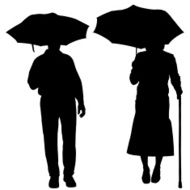 Vector silhouette of a people N51