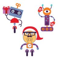 Holiday robots characters
