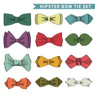 Several colored bow tie