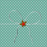 Christmas gift with polka dots