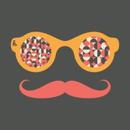 Hipster vintage sunglasses with circles and semicircles