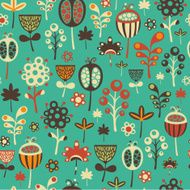 Colorful seamless pattern with flowers