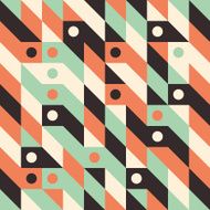 Seamless pattern with circles and rhombuses