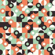 Seamless pattern with large circles and semicircles