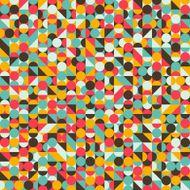 Seamless pattern with circles and triangles