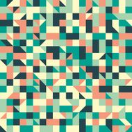 Vintage seamless pattern with squares and triangles