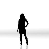 Vector silhouette of a woman N836