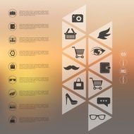 fashion infographic with unfocused background N114