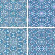 set of Abstract mosaic colorful seamless wallpaper texture backg N13