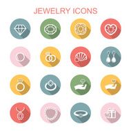 jewelry long shadow icons