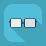 Flat modern design with shadow glasses N3