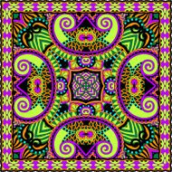 silk neck scarf or kerchief square pattern design N106