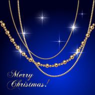 Vector abstract luxury Christmas greeting card with jewelry