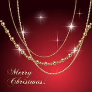 Vector abstract luxury Christmas greeting card with jewelry N2