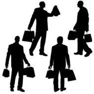 Vector silhouette of the man N18