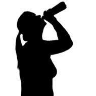 Vector silhouette of a woman N838