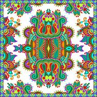 Traditional ornamental floral paisley bandanna Square ornament N76