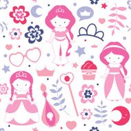 Cute pattern with princesses