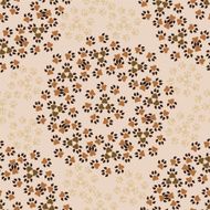 seamless vector pattern of paw footprint-illustration