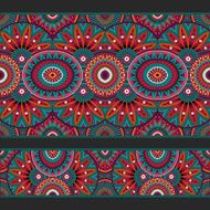 Abstract vector ornamental ethnic seamless stripes