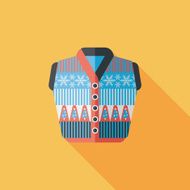 Sweater flat icon with long shadow eps10 N16