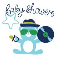 Baby shower for boy fun design