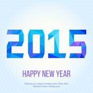 Happy New Year 2015 Vector geometrical greeting card