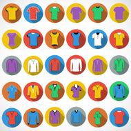 T shirt Icon vector illustration Flat design style with shadow